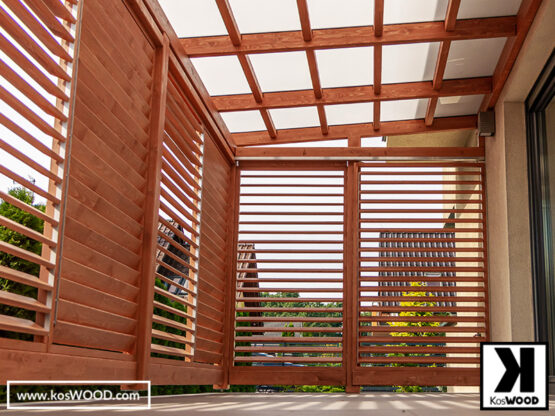 Zadaszenie tarasu z żaluzjami shutters