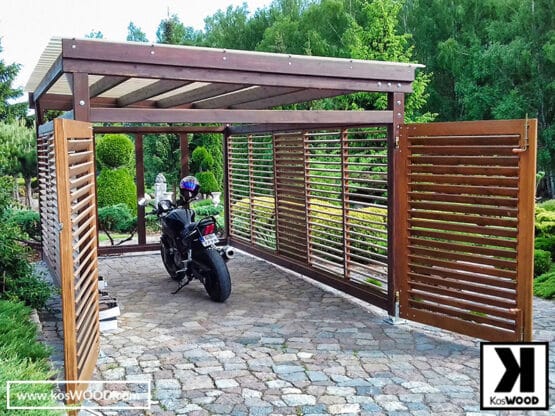 Wiata garażowa na motocykl