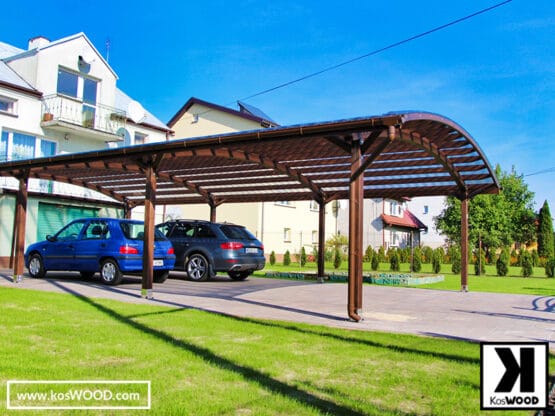 Wiata garażowa na dwa samochody