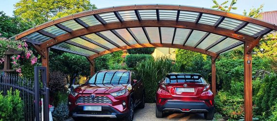 Wiata garażowa na dwa samochody