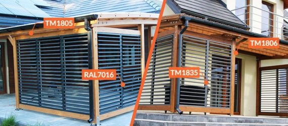 Kolory konstrukcji zadaszenia tarasowego