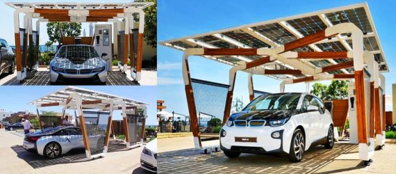 Nowoczesna wiata garażowa